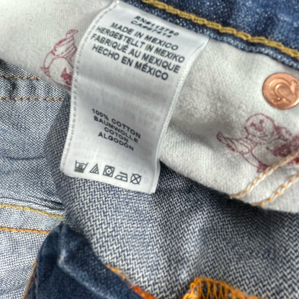 True Religion Straight Flap Patches Jeans Size 34 - Picture 16 of 16